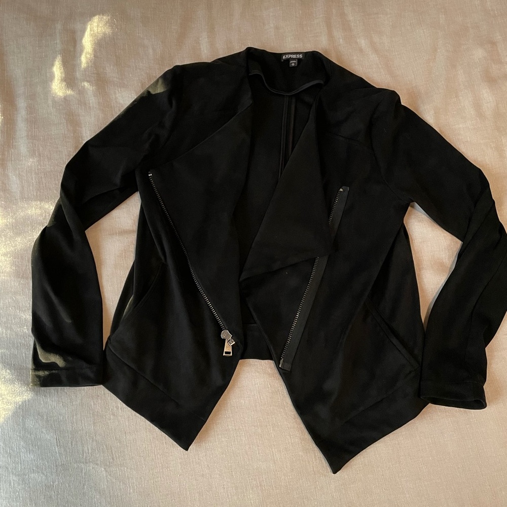 Express Suede Moto Jacket - M